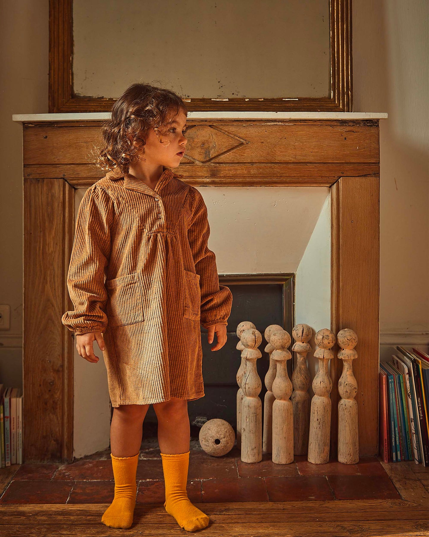 Robe velours macadamia