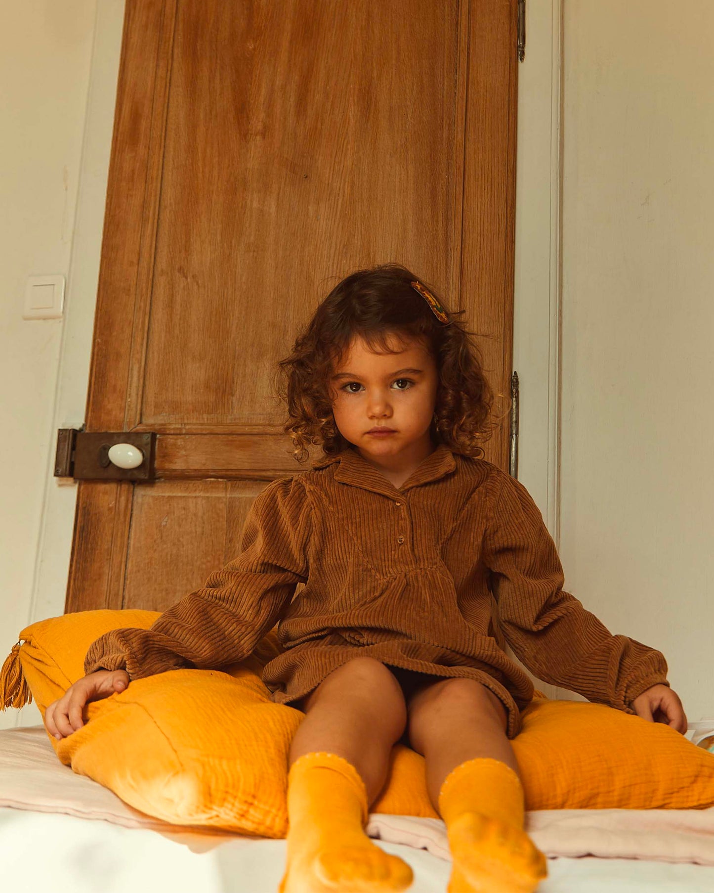 Robe velours macadamia