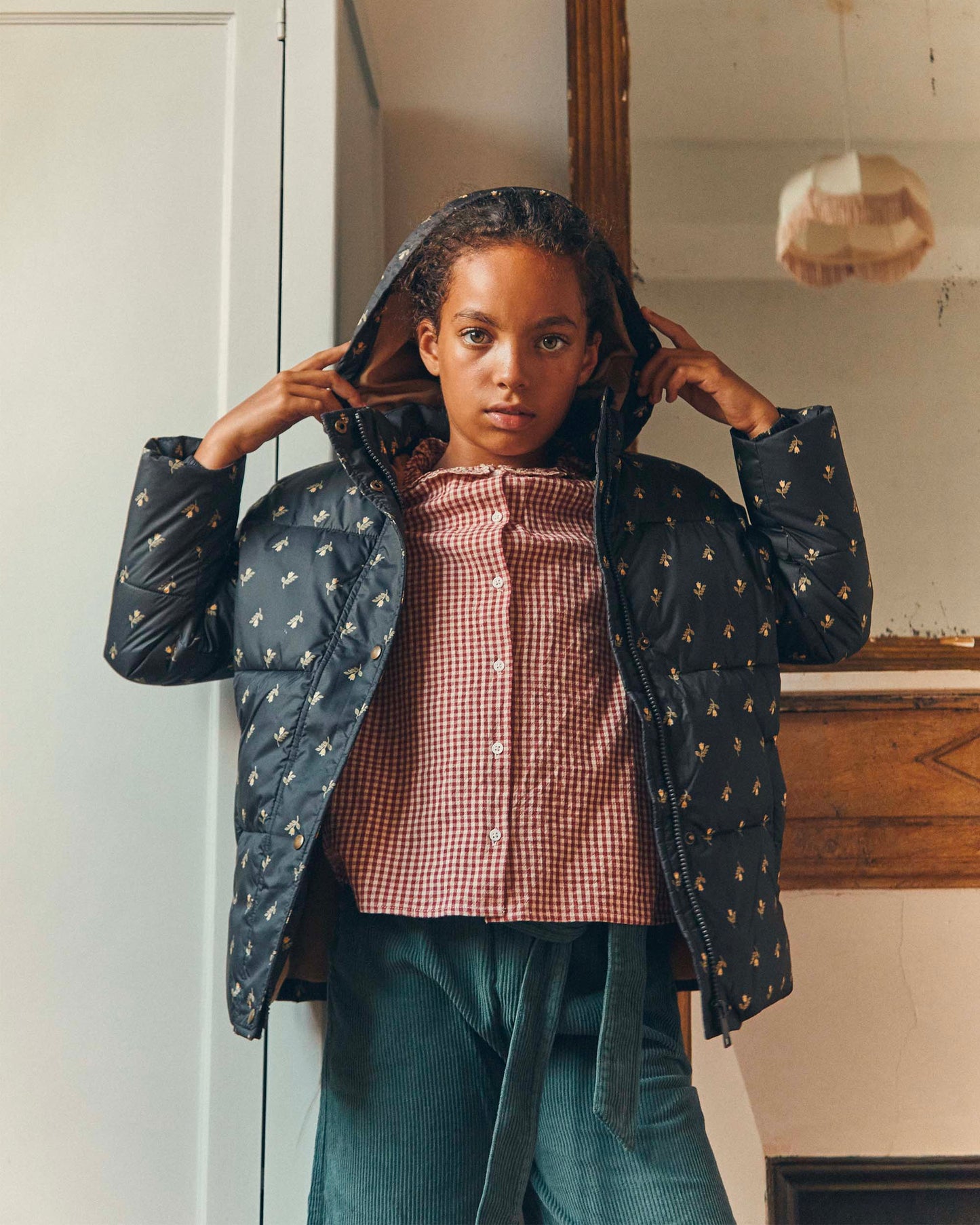 Doudoune doublée polaire jonquille bitume