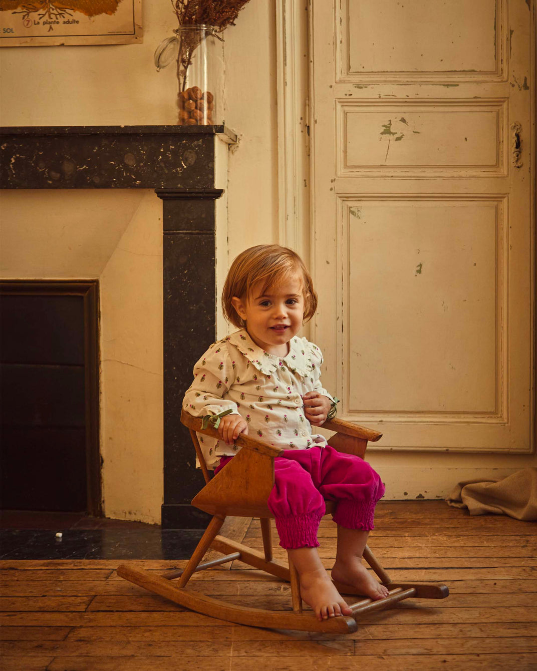 Sarouel velours fushia