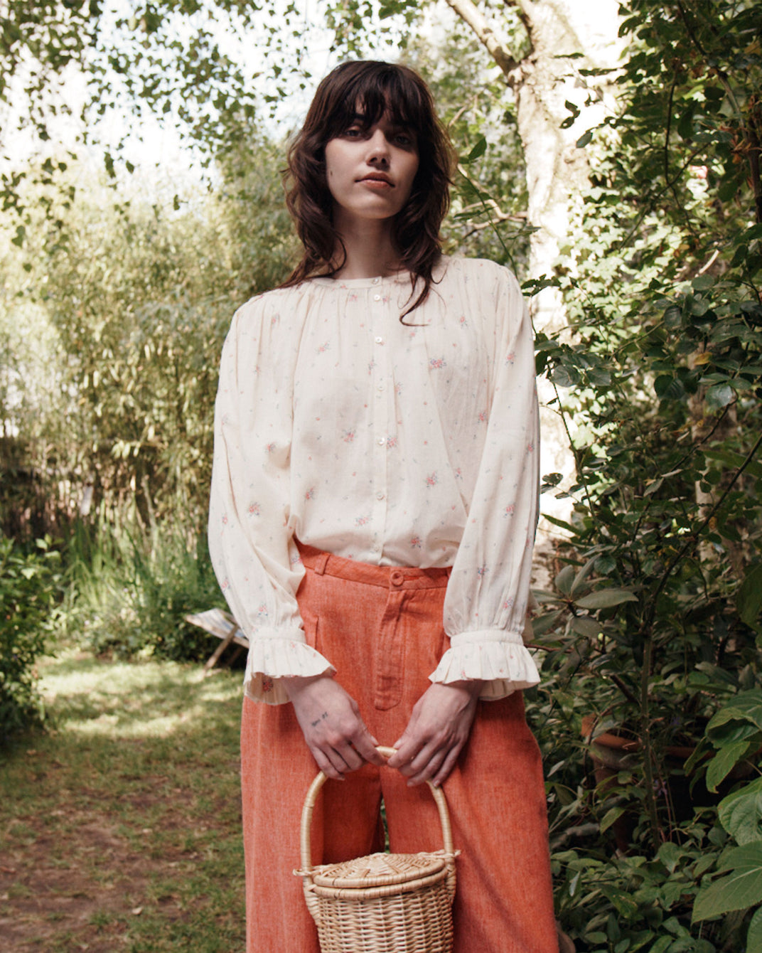 Blouse - Fleurie vintage crème