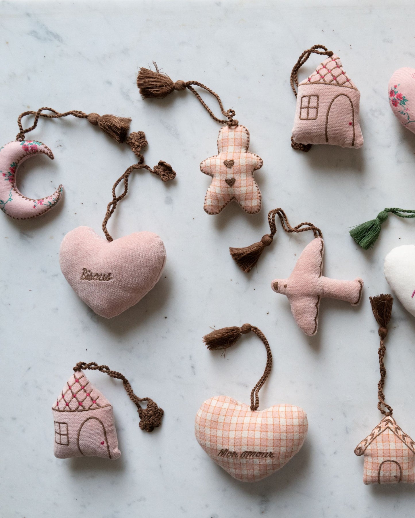 Décoration lune aster rose