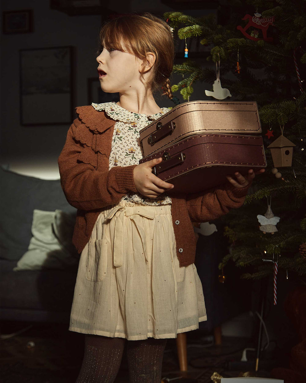 Mini-jupe mukesh écru