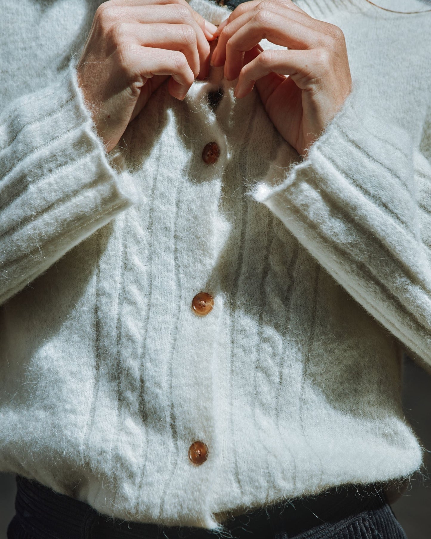 cream Irish cable sweater