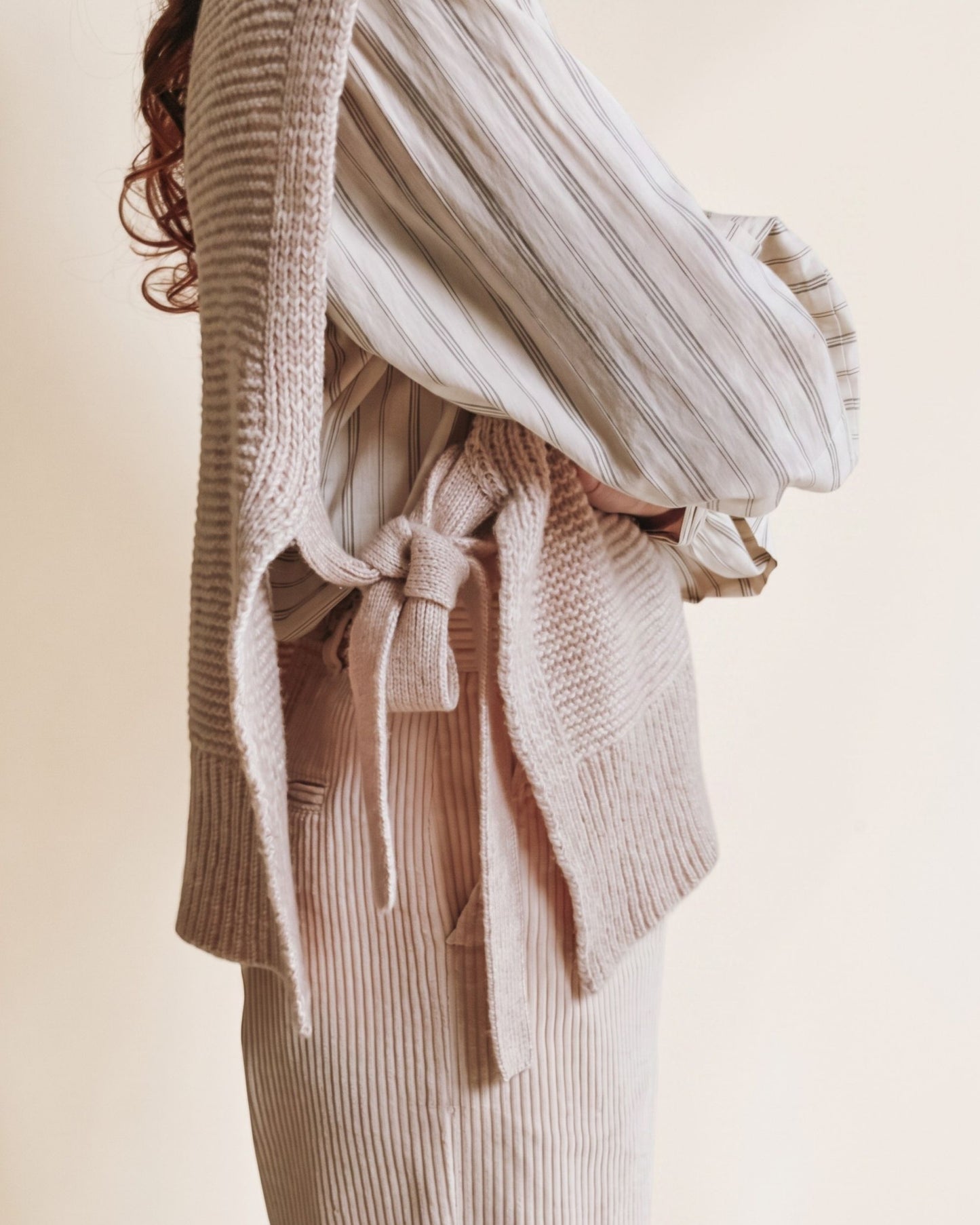Pull sans manches - A nouer beige