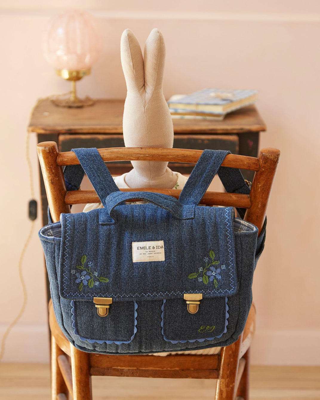 Cartable - Matelassé denim bleu