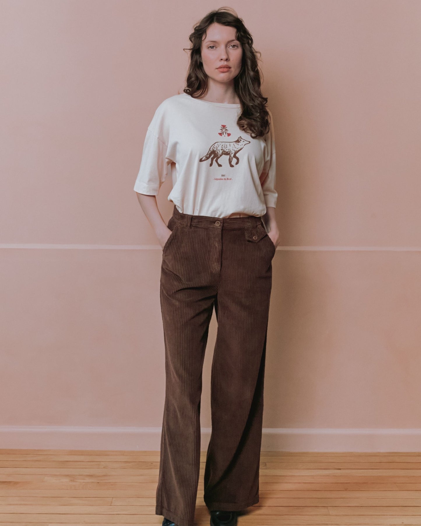 Pantalon - Velours cotelé marron