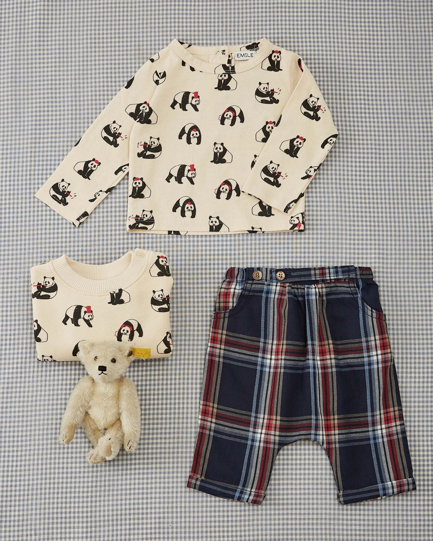 T-shirt coton bio panda brioche