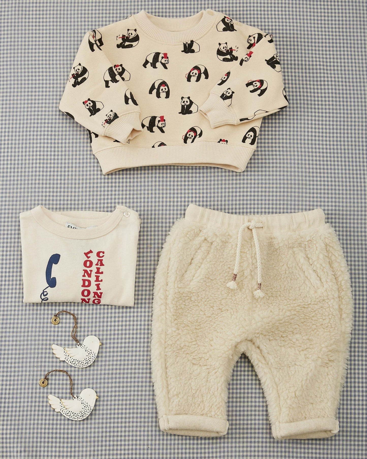 Sweat coton bio panda brioche