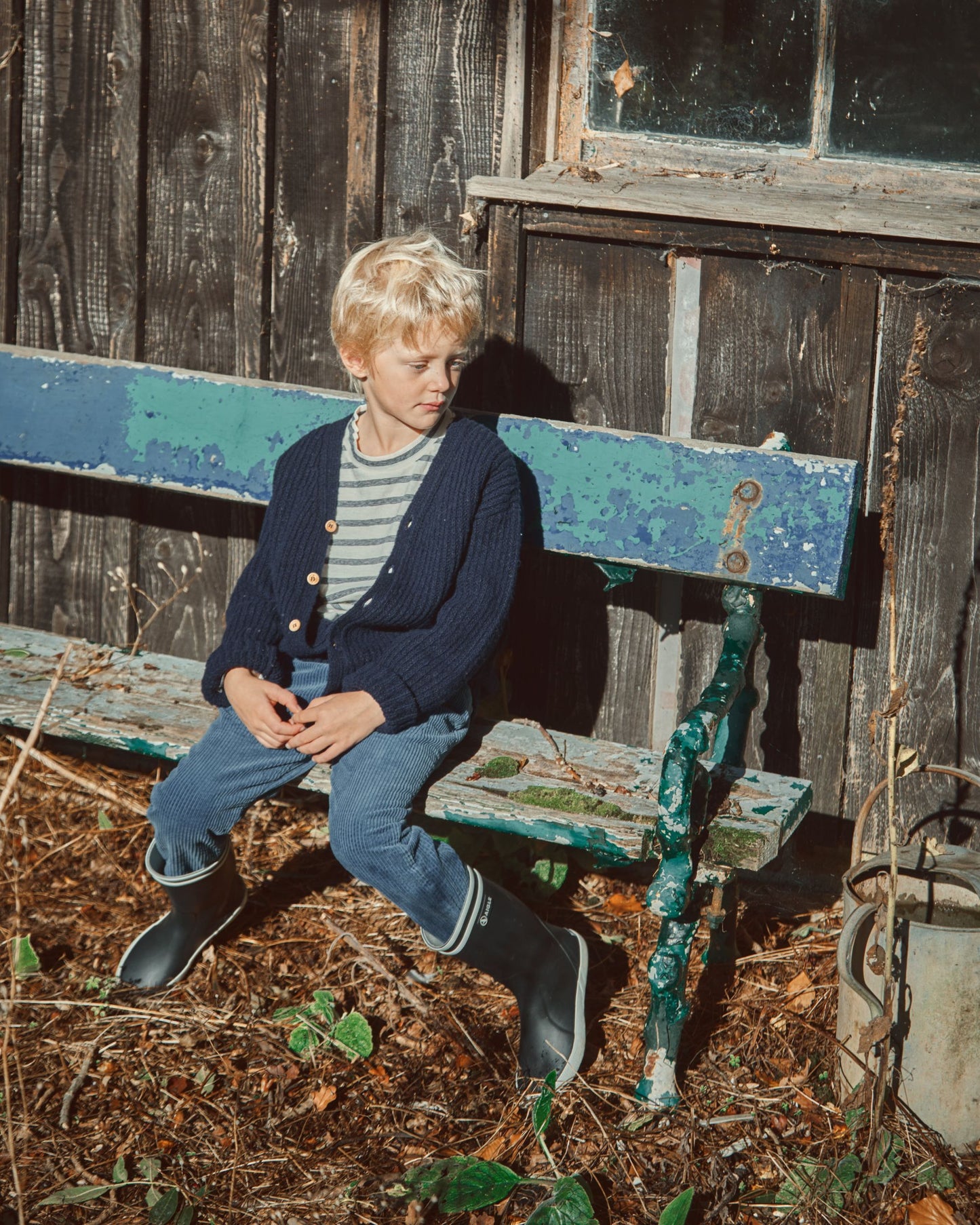 Pantalon velours bleu