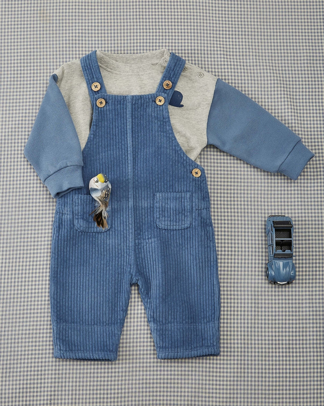 Salopette velours bleu