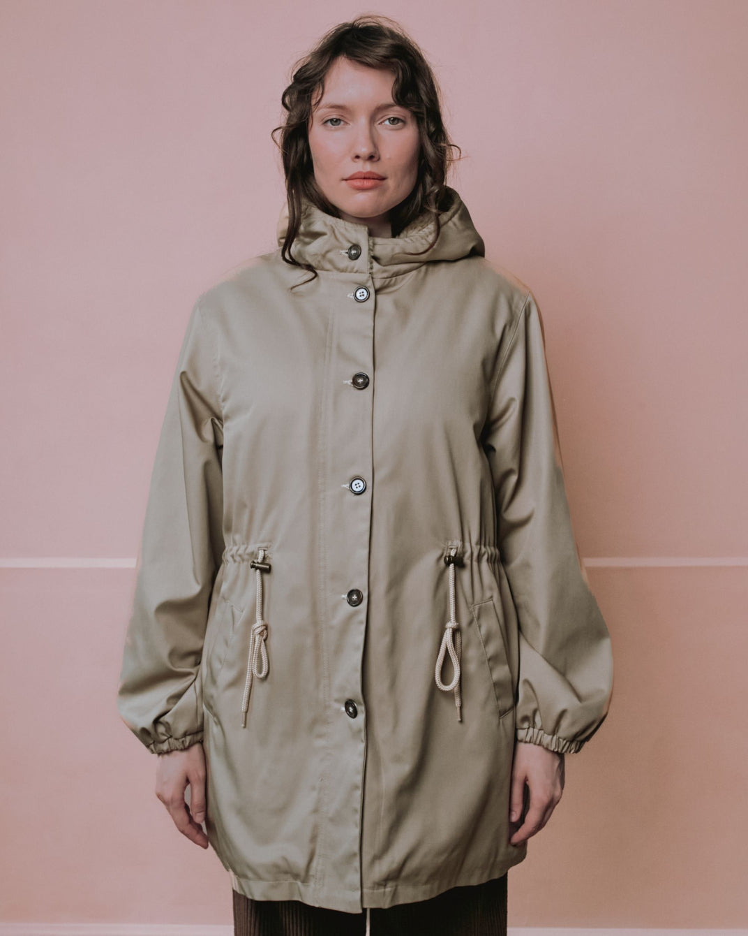Parka - Doublée moumoute beige