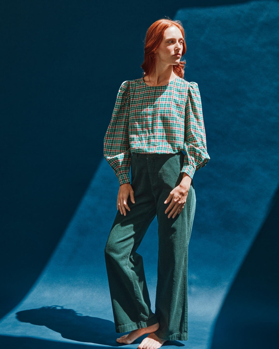 khadi tartan blouse