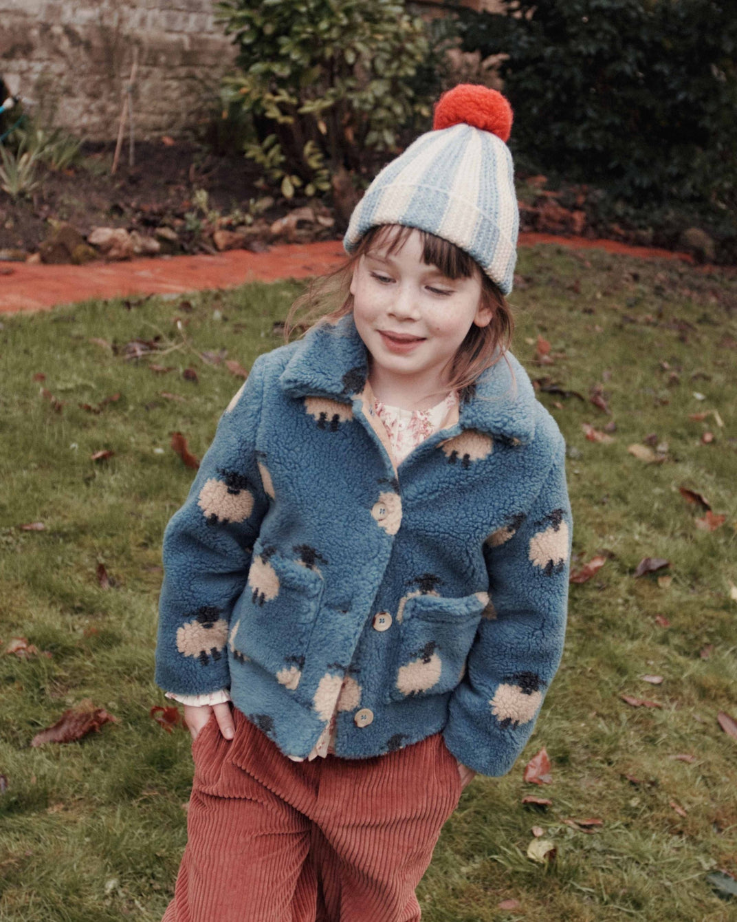 Veste moumoute - Mouton bleu