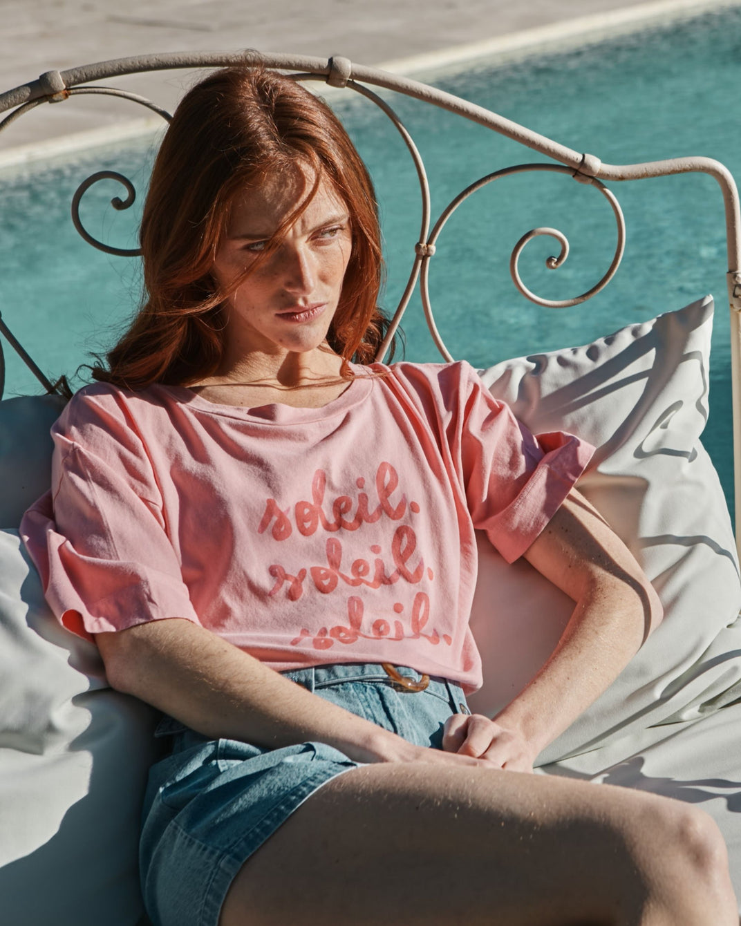 T-shirt - "Soleil Soleil Soleil" rose