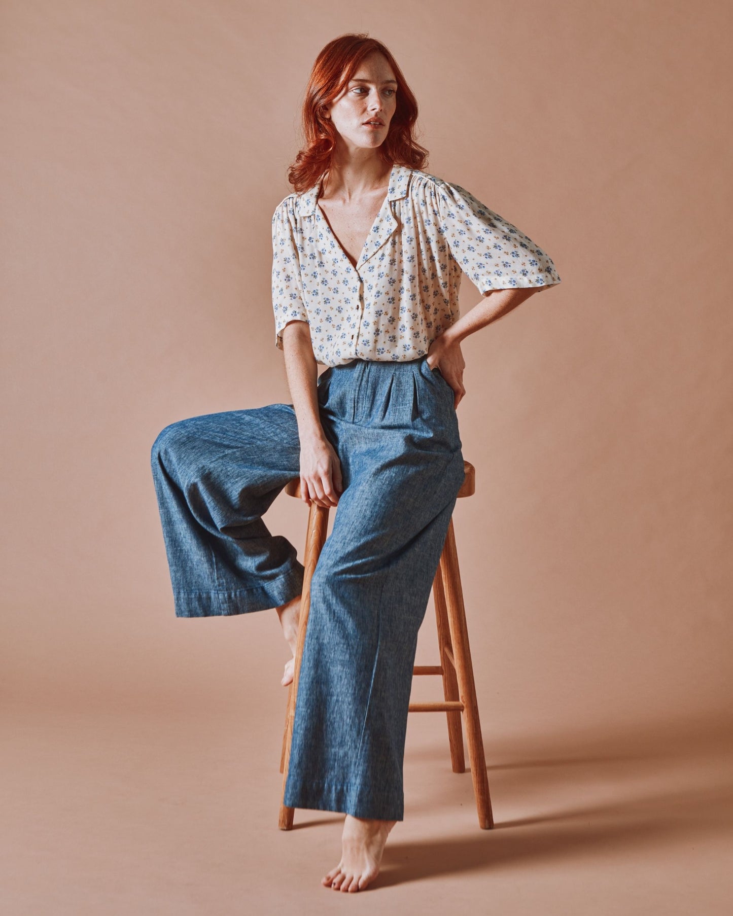 Chemisette - Fleuri bleuet