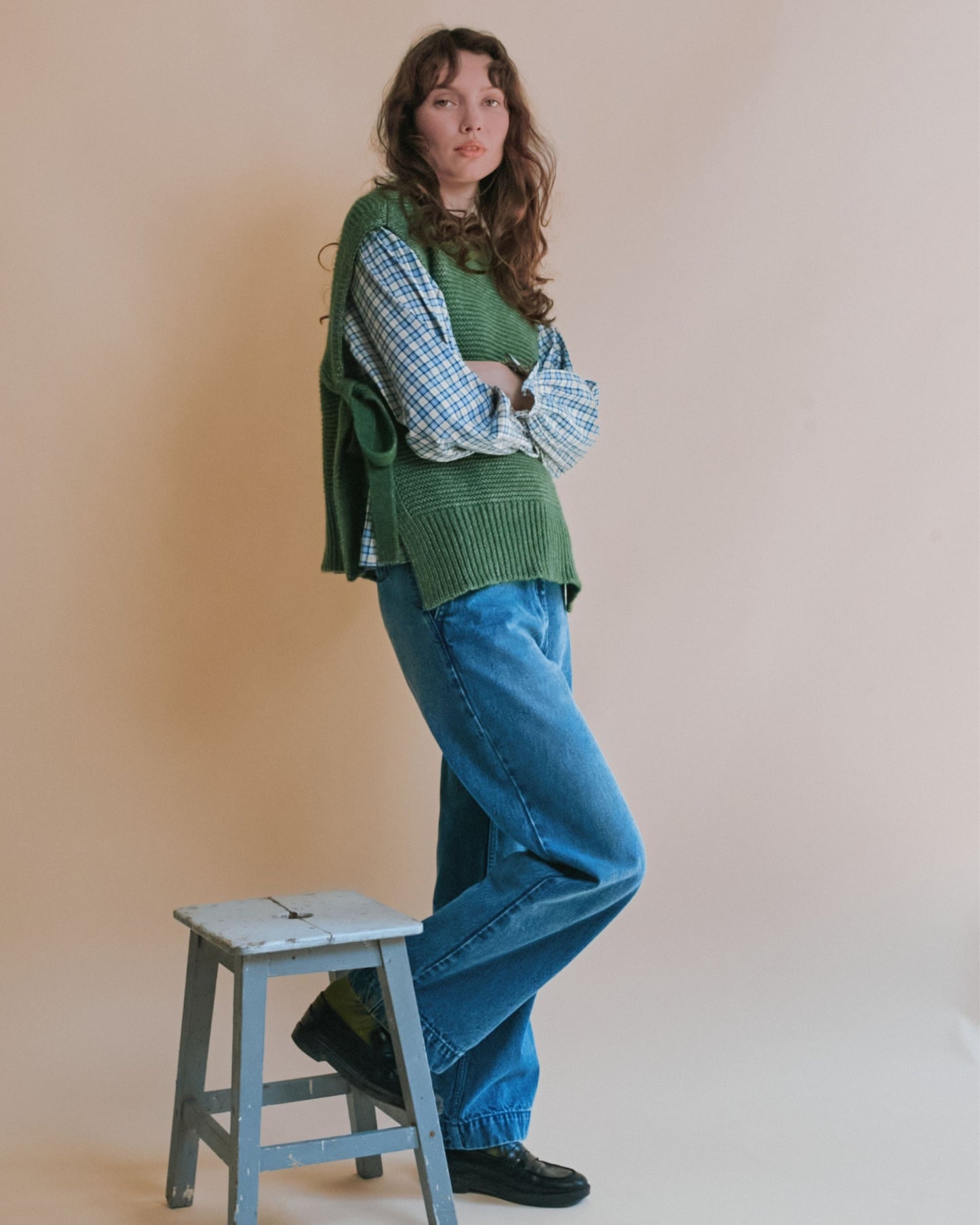 Pull sans manches - A nouer vert