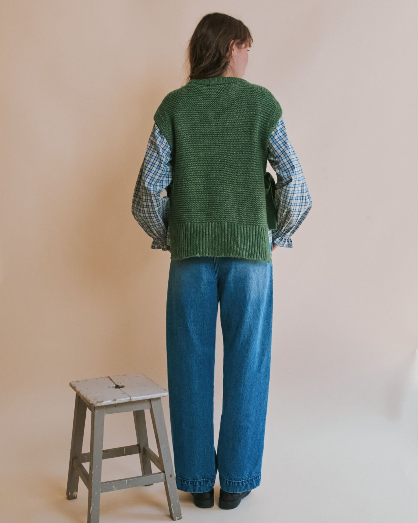 Pull sans manches - A nouer vert