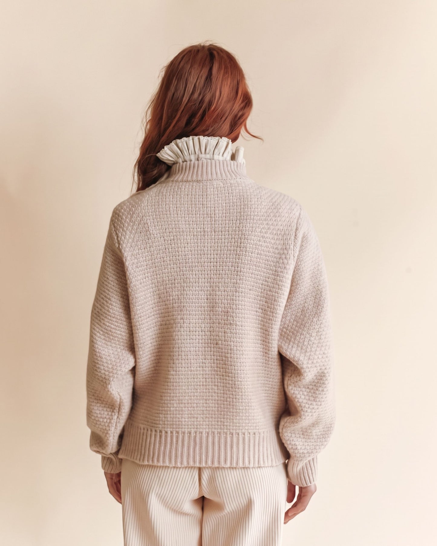 Pull irlandais - Torsadé beige