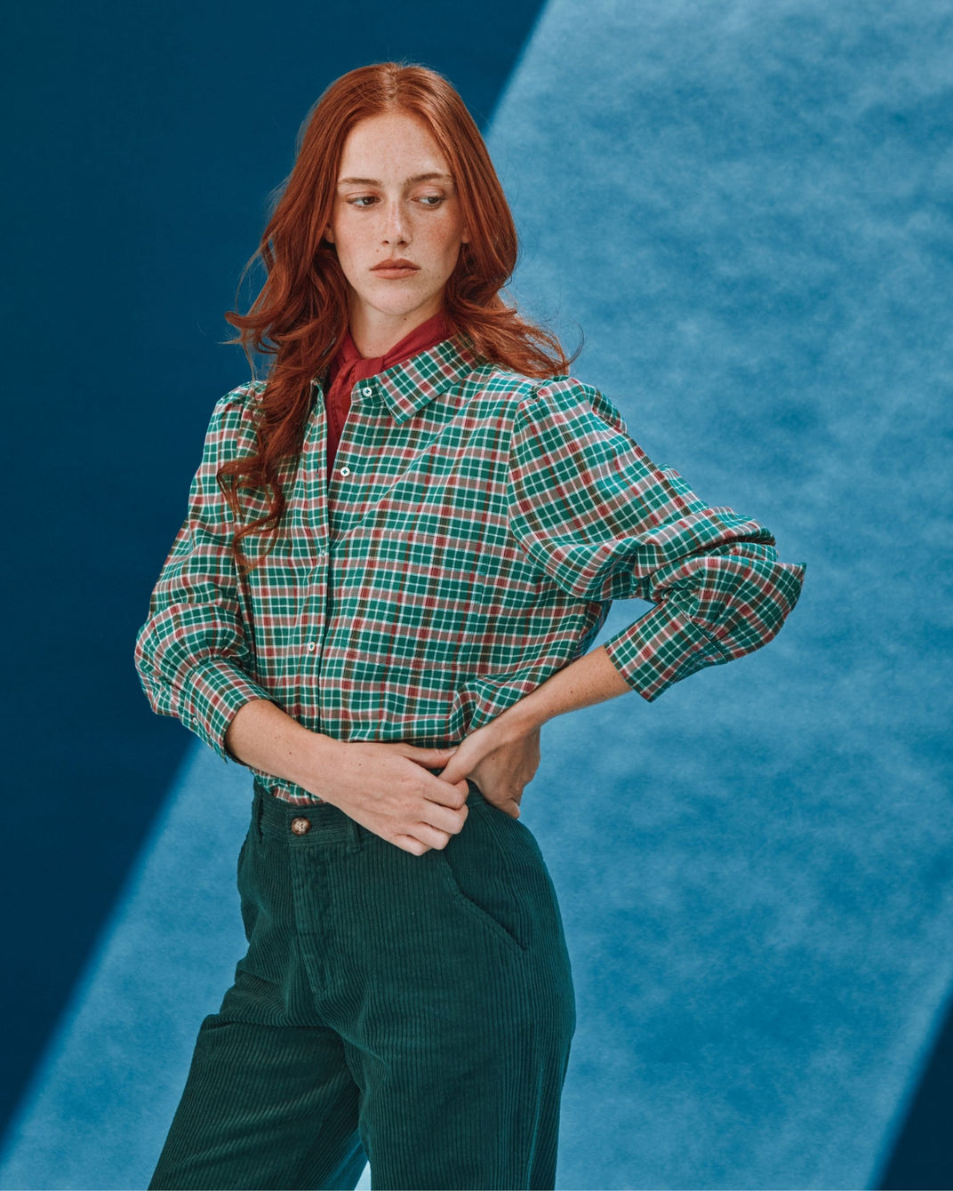 khadi tartan check shirt