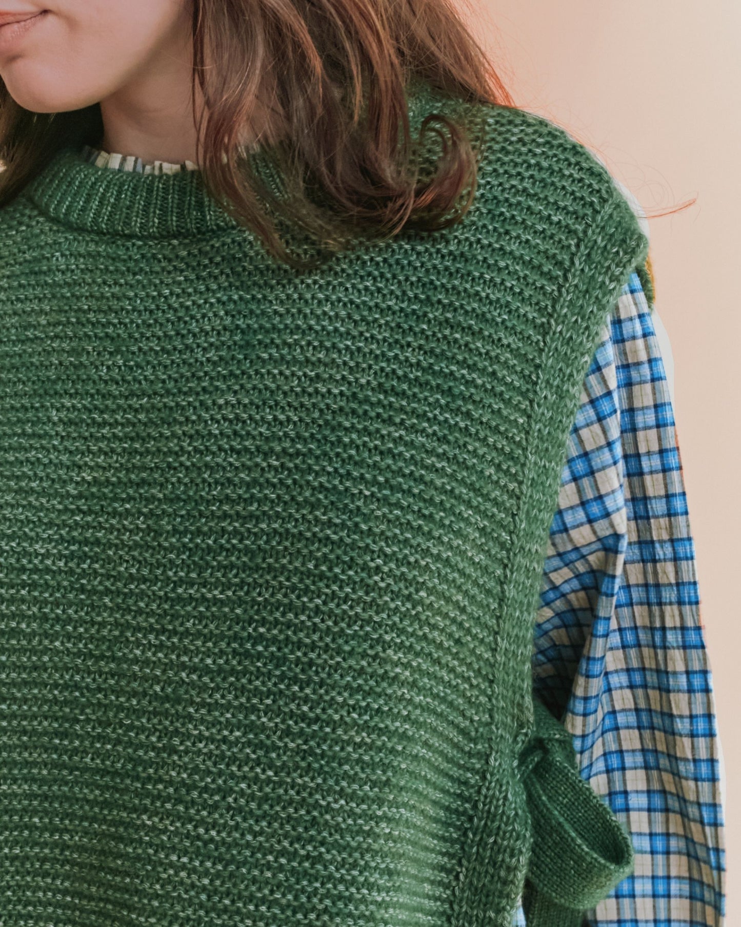 Pull sans manches - A nouer vert