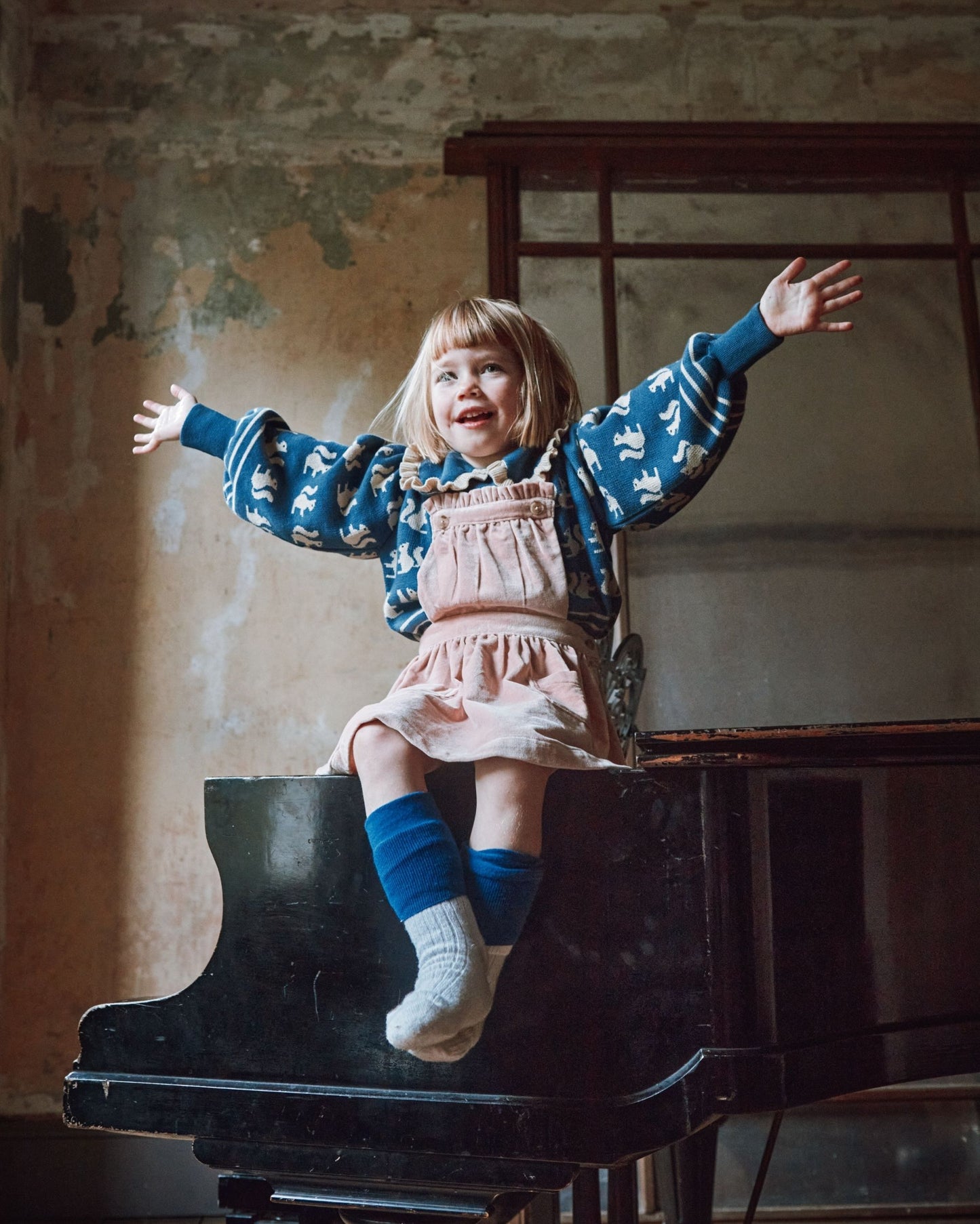 velvet dress with peony tulip pockets