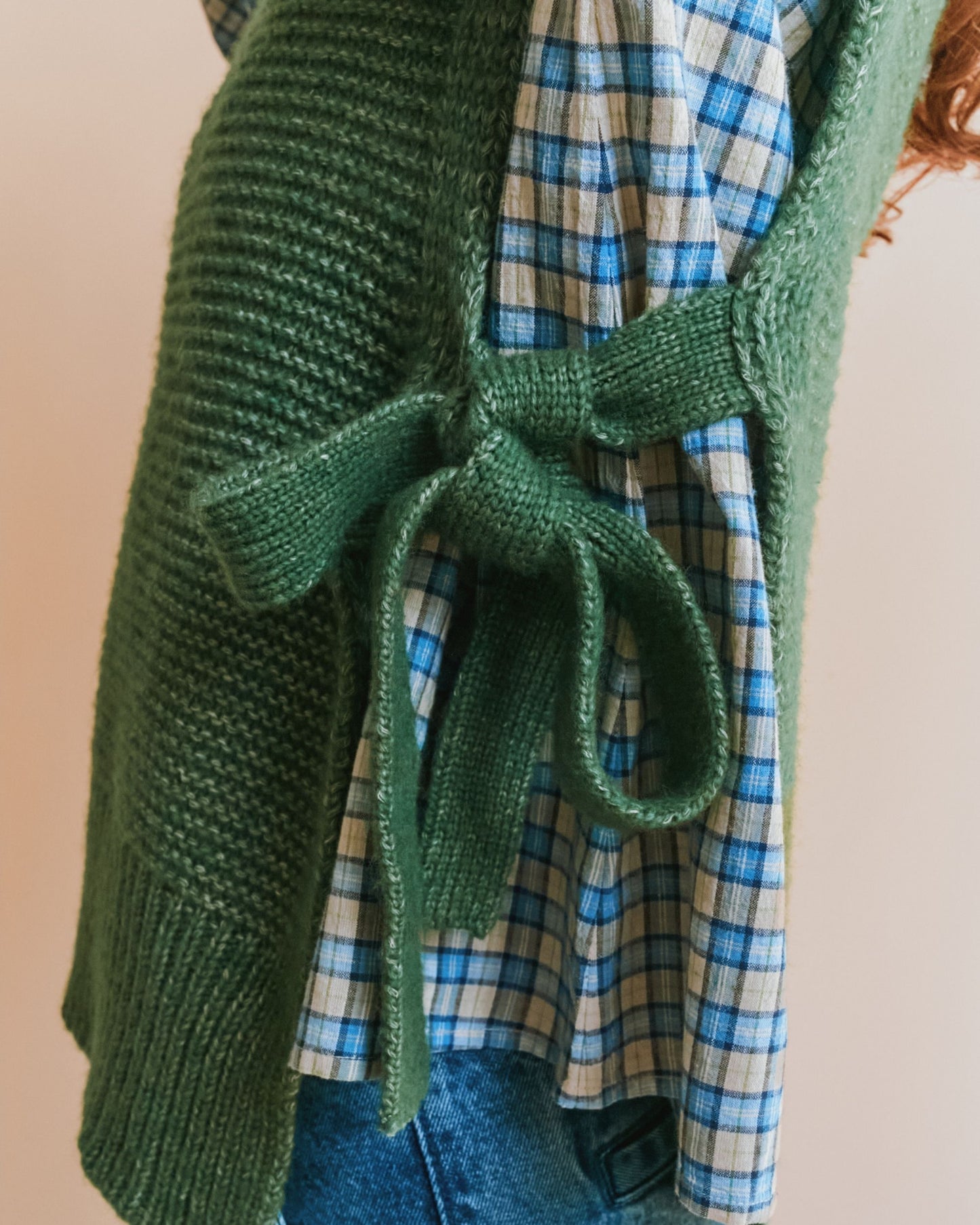 Pull sans manches - A nouer vert