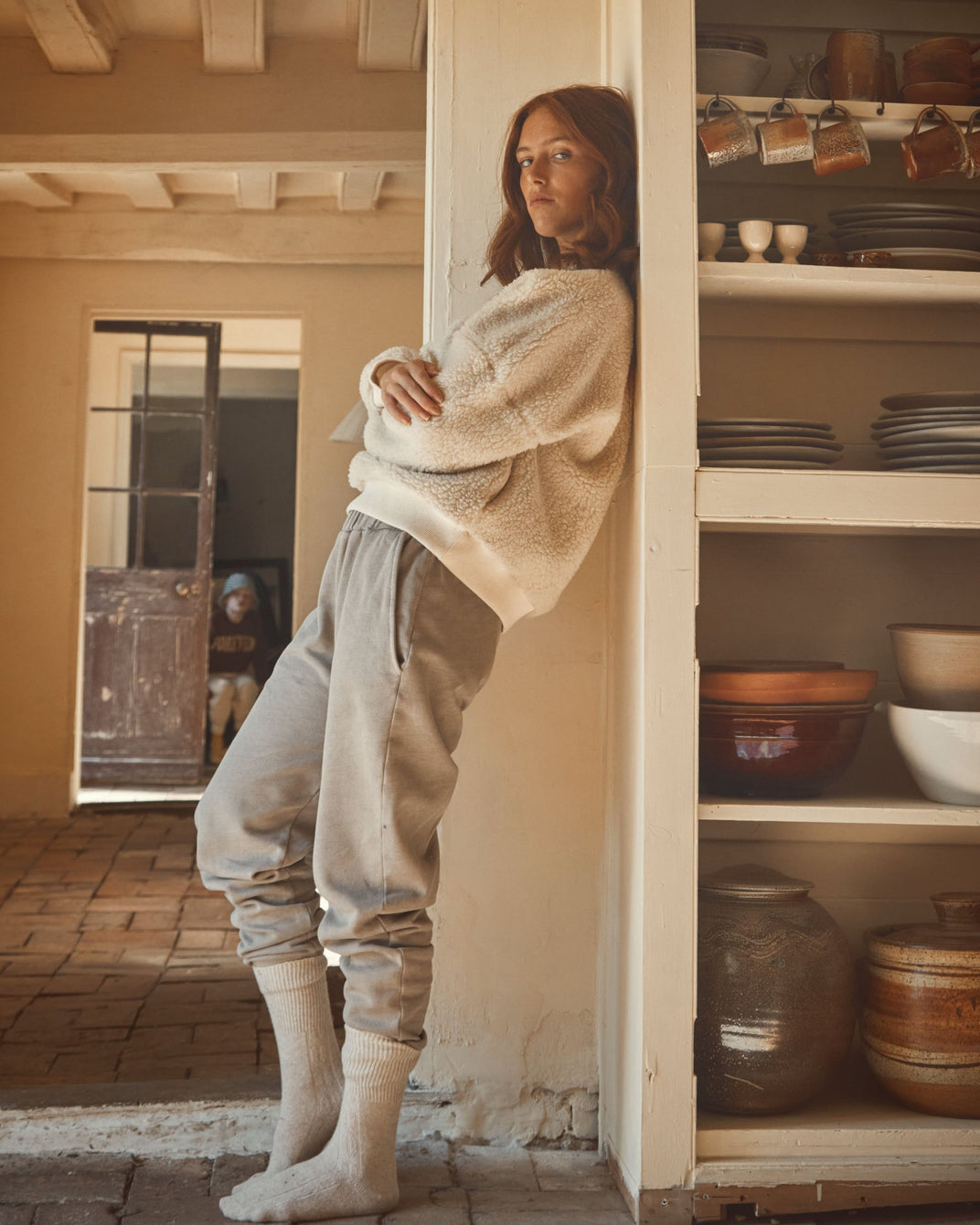 Ecru Sherpa sweatshirt