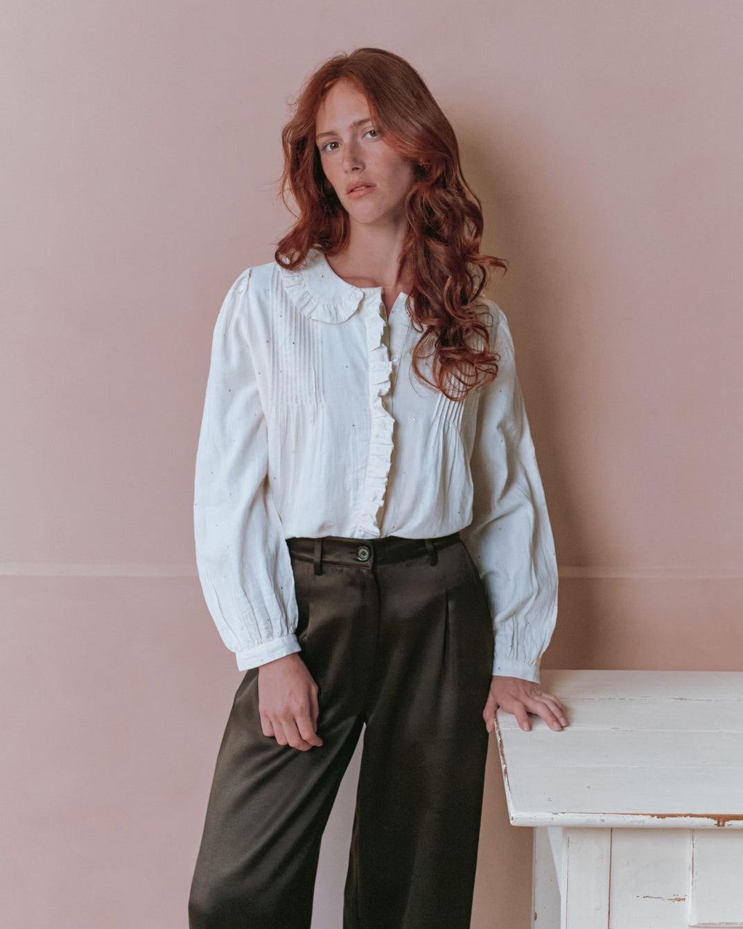 Blouse - Volanté mukesh crème