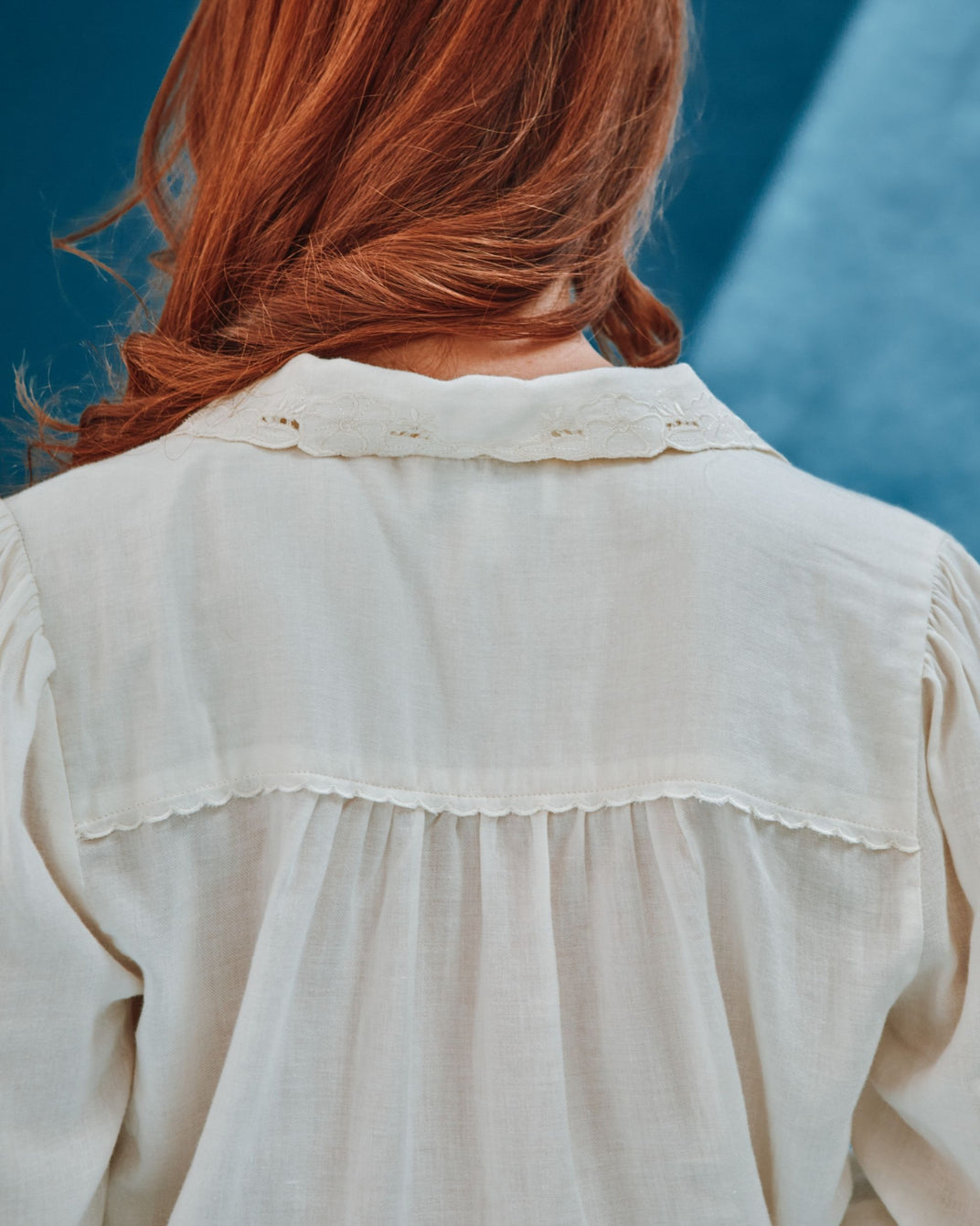 vintage cream blouse