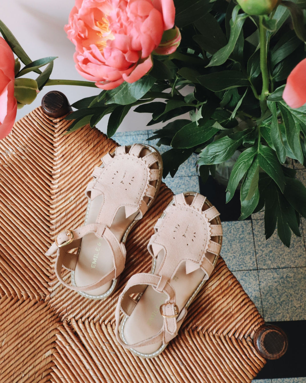 Pink cat sandals