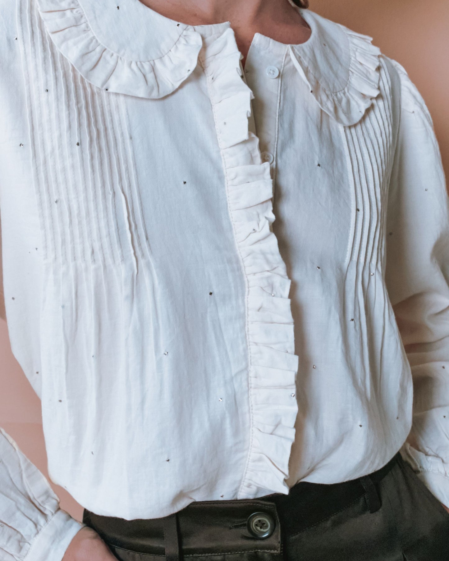 Blouse - Volanté mukesh crème