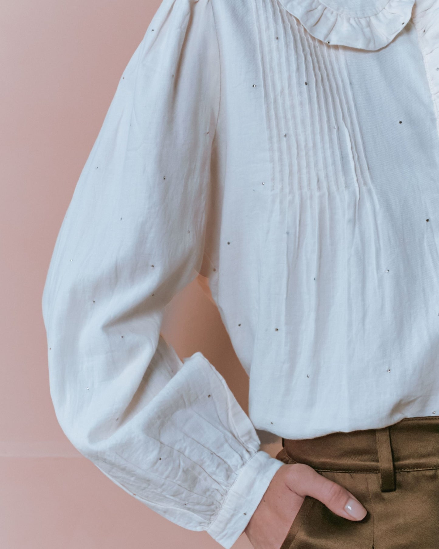 Blouse - Volanté mukesh crème