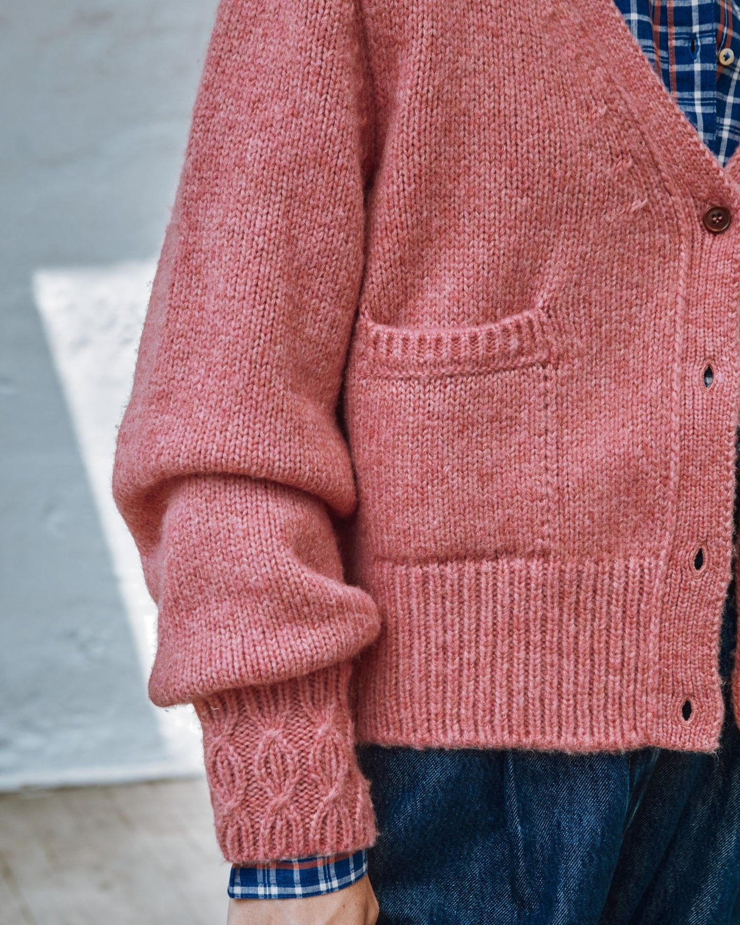 Cardigan ultra doux rose