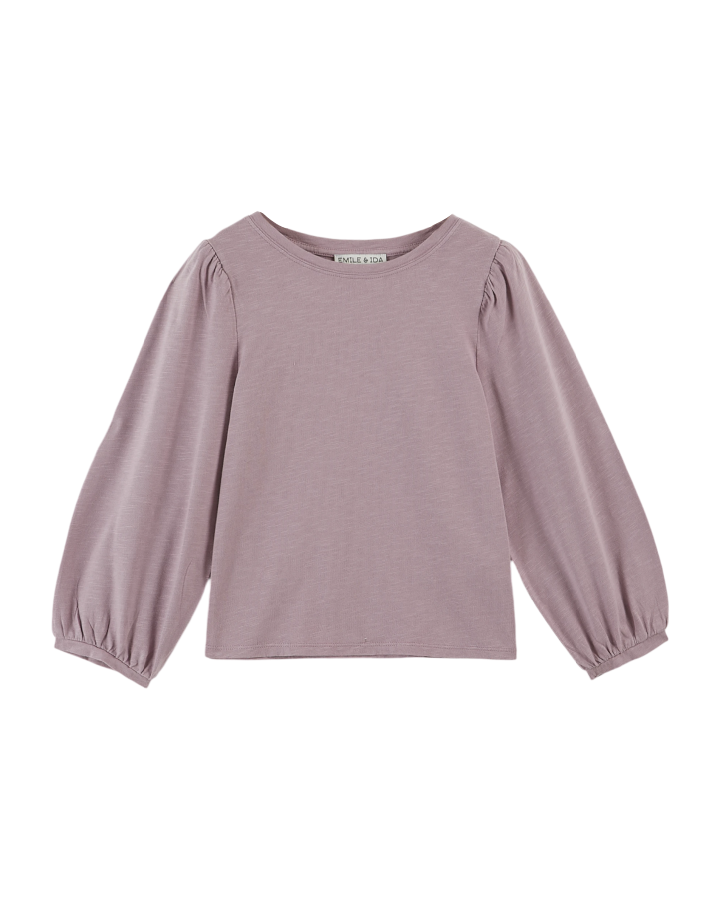 T-shirt flammé fille coton bio mauve