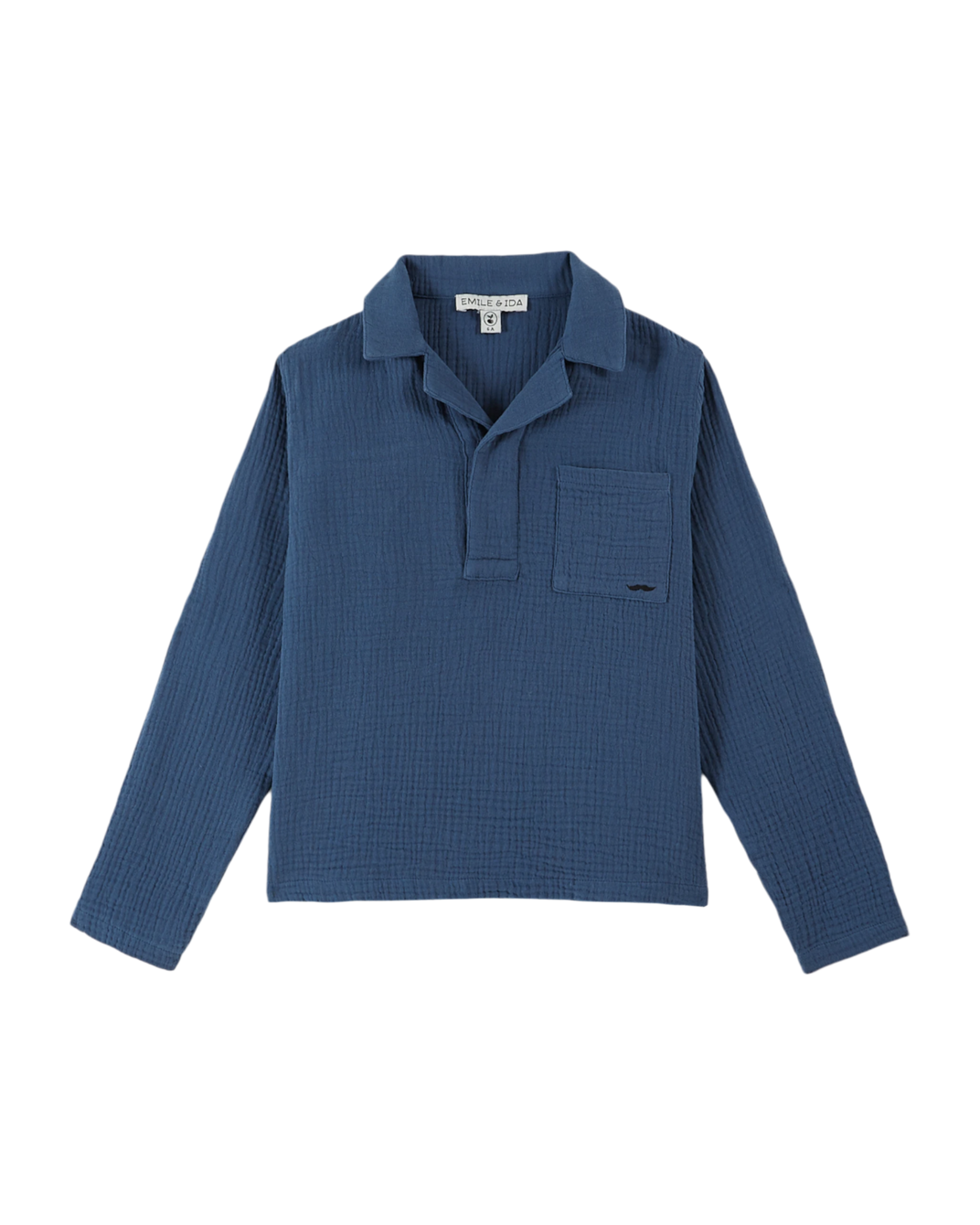 Kurta gaze de coton bleu