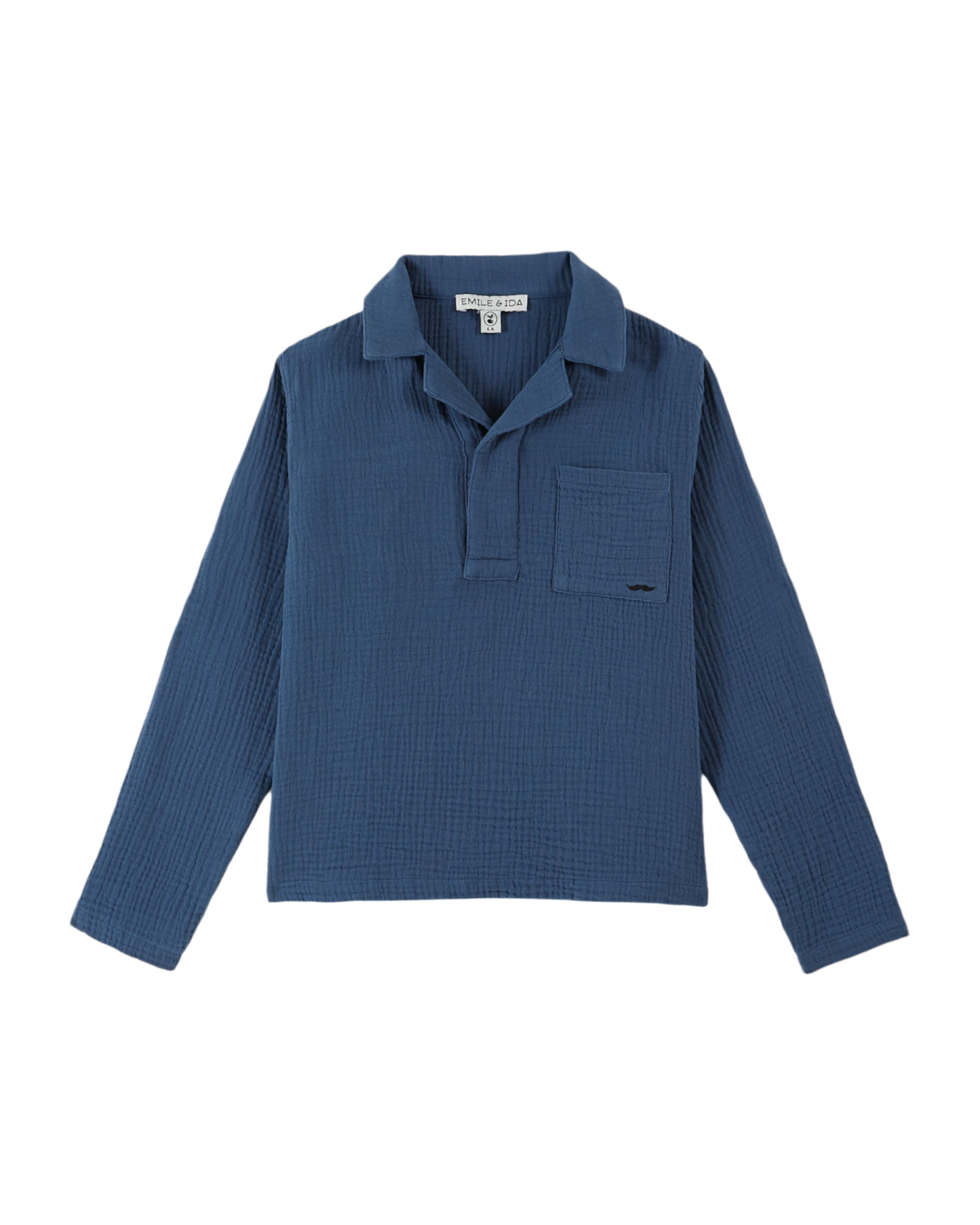 Kurta gaze de coton bleu