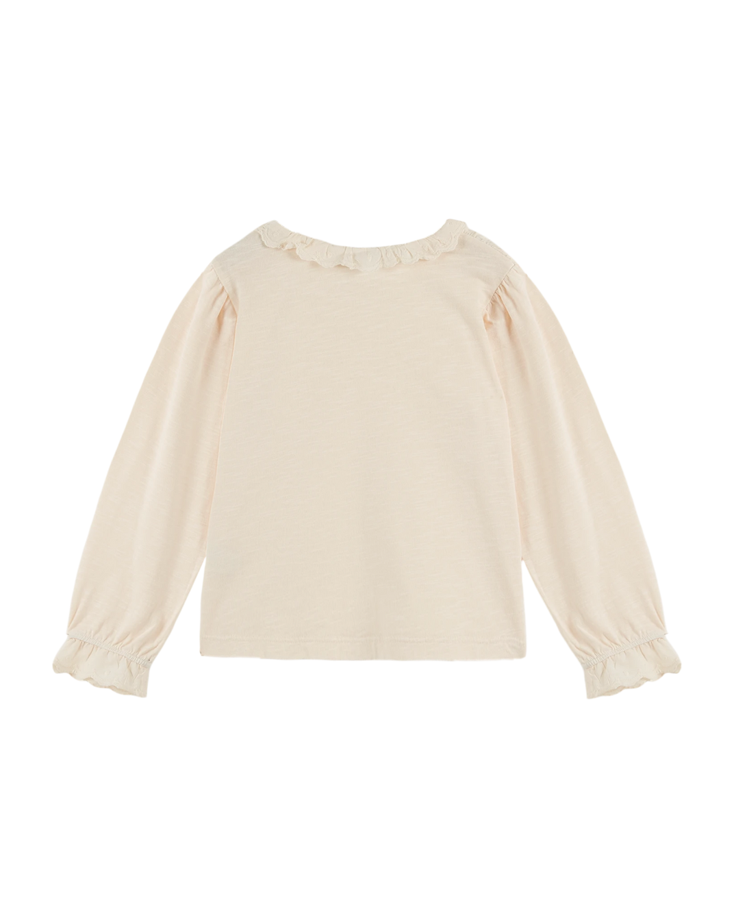 T-shirt brodé coton bio crème