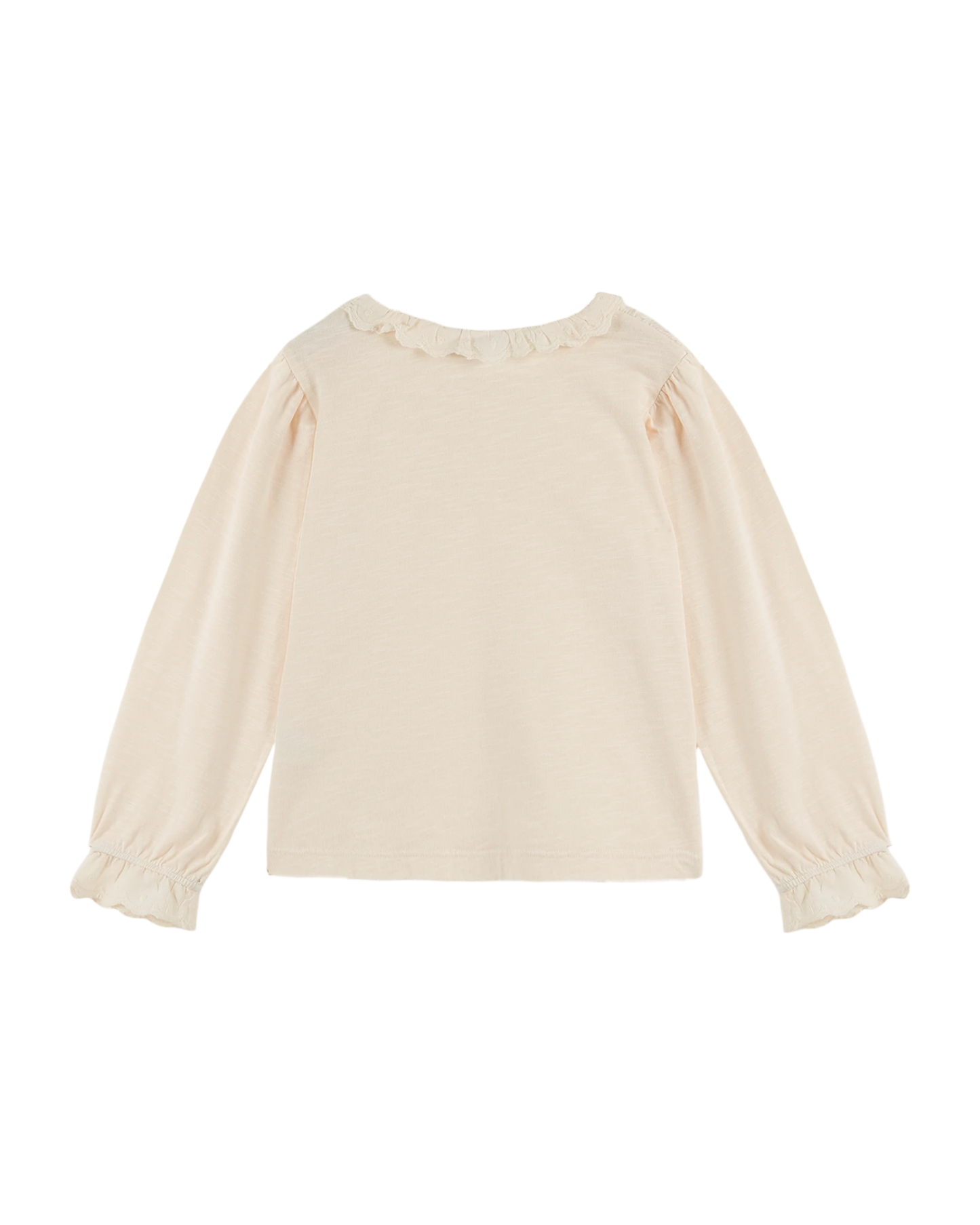 T-shirt brodé coton bio crème