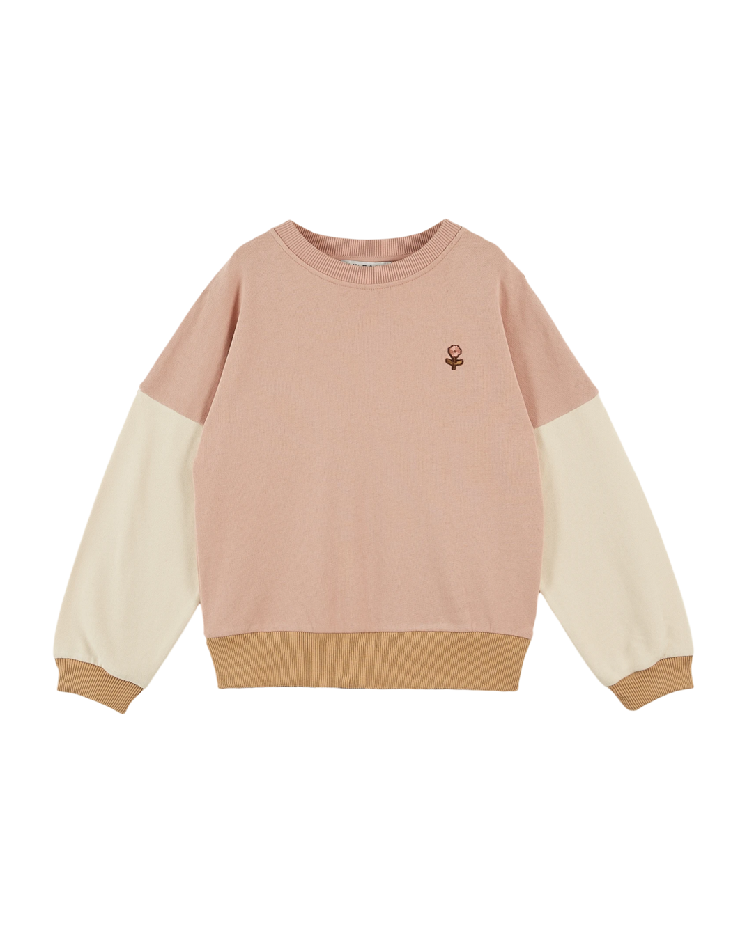 Sweat coton bio team tricolore poudre