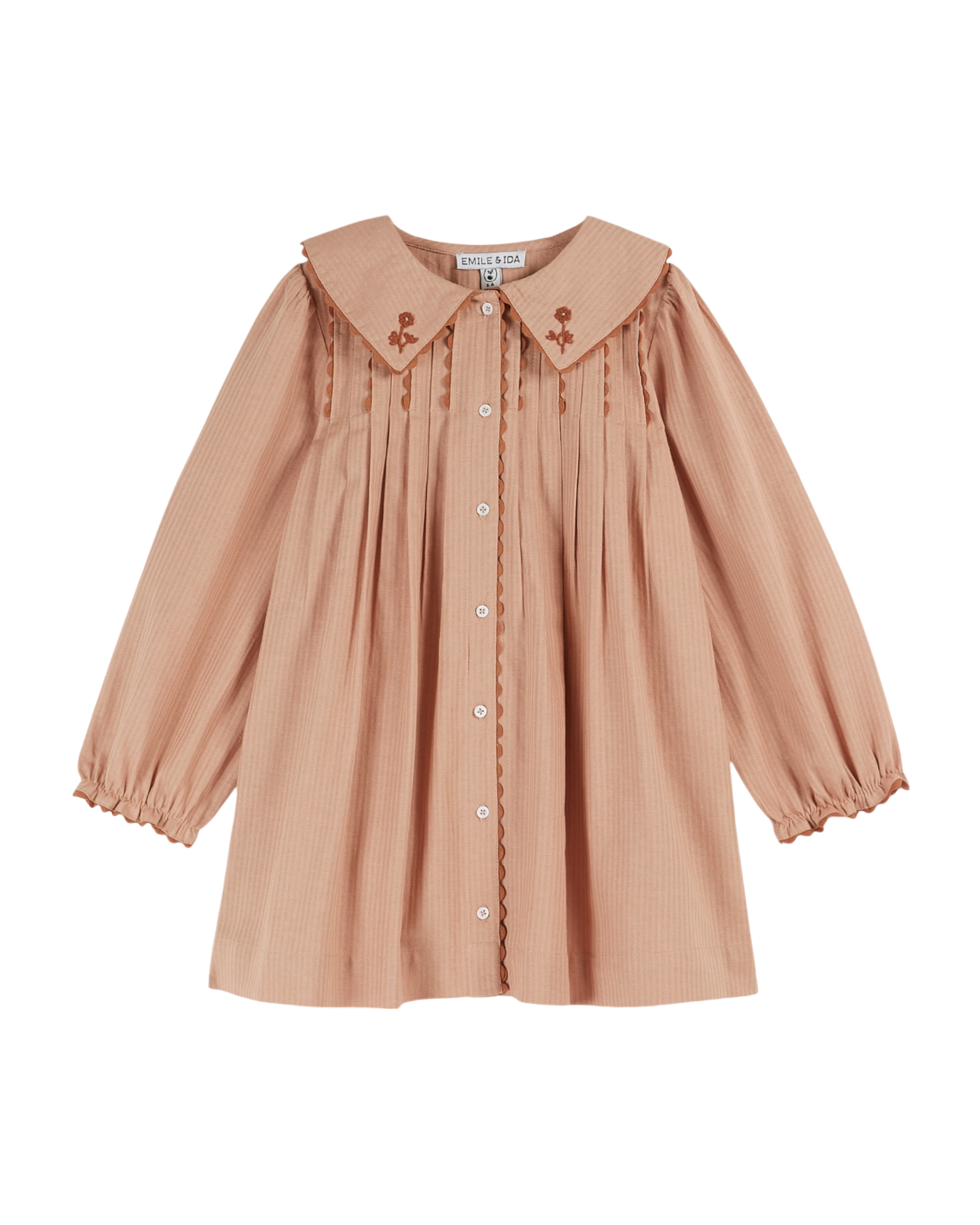 Robe vintage brodée poudre