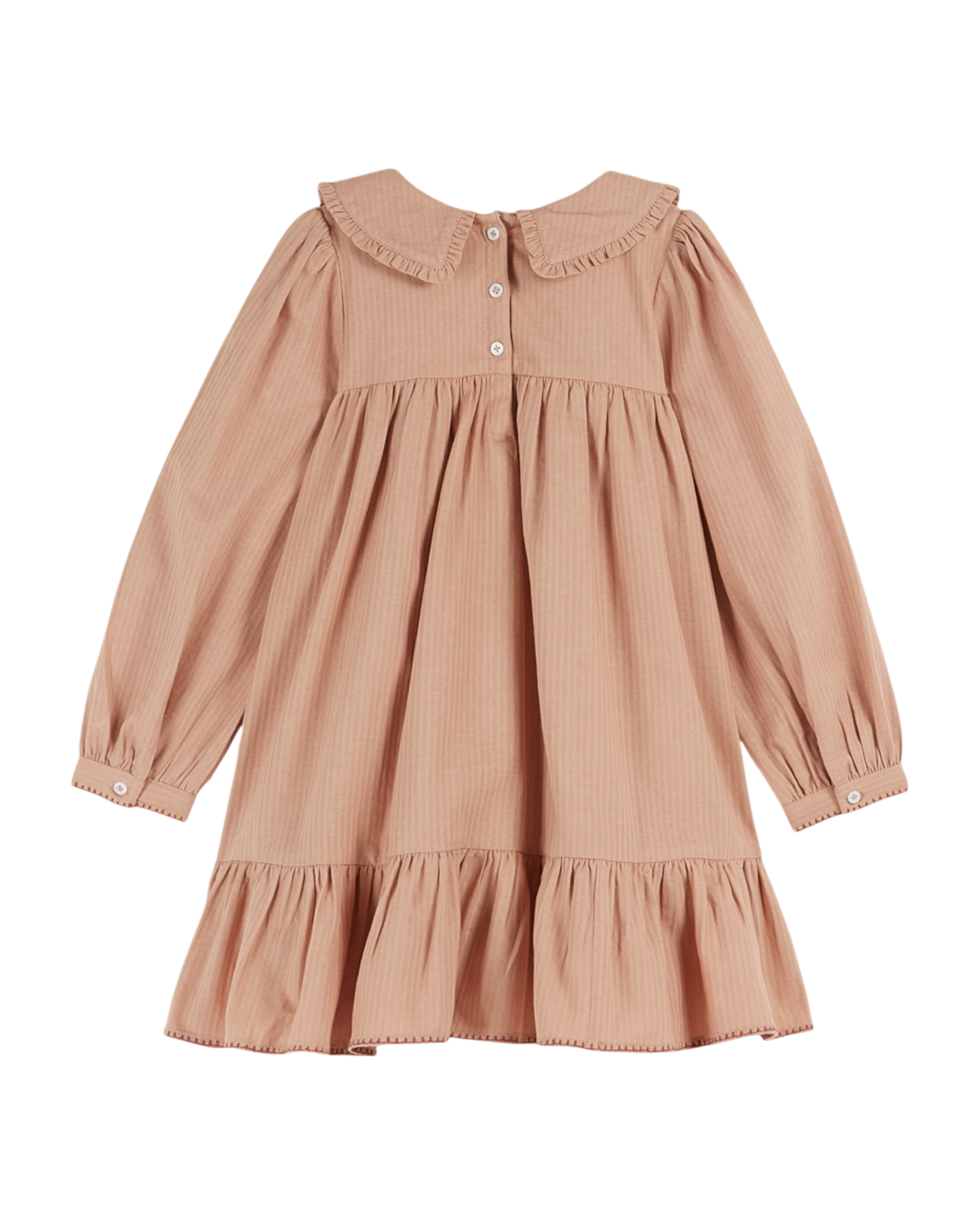 Robe vintage smockée poudre