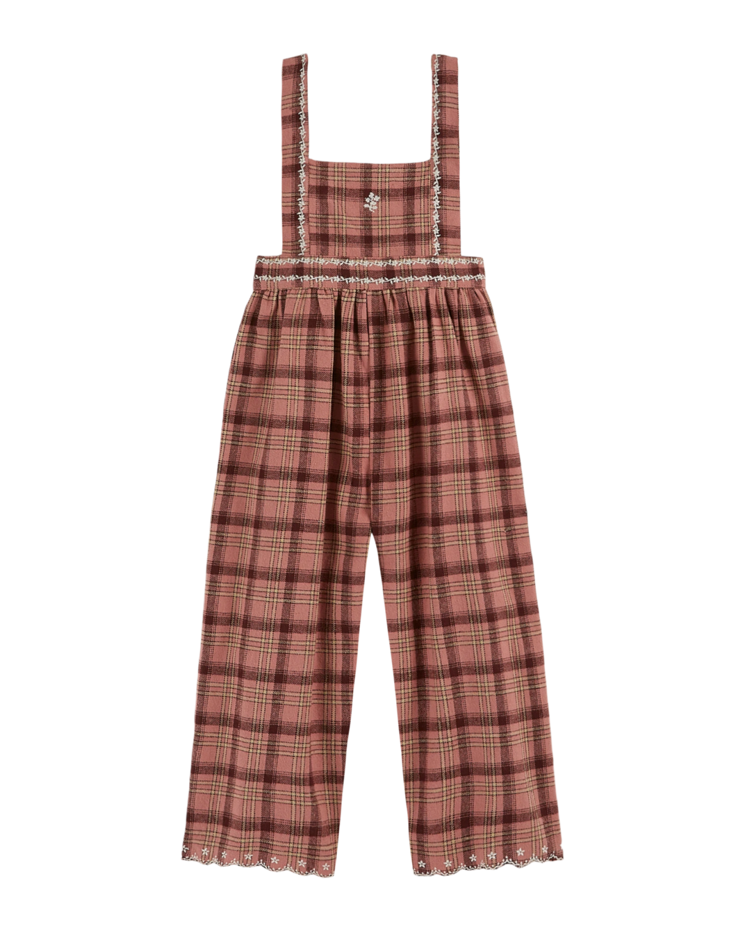 Salopette carreaux blush