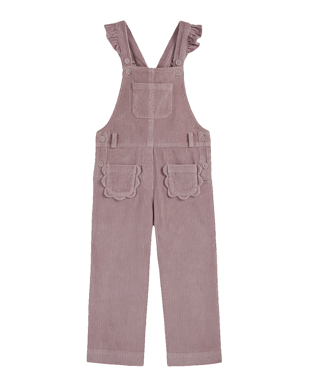 Salopette volantée velours mauve