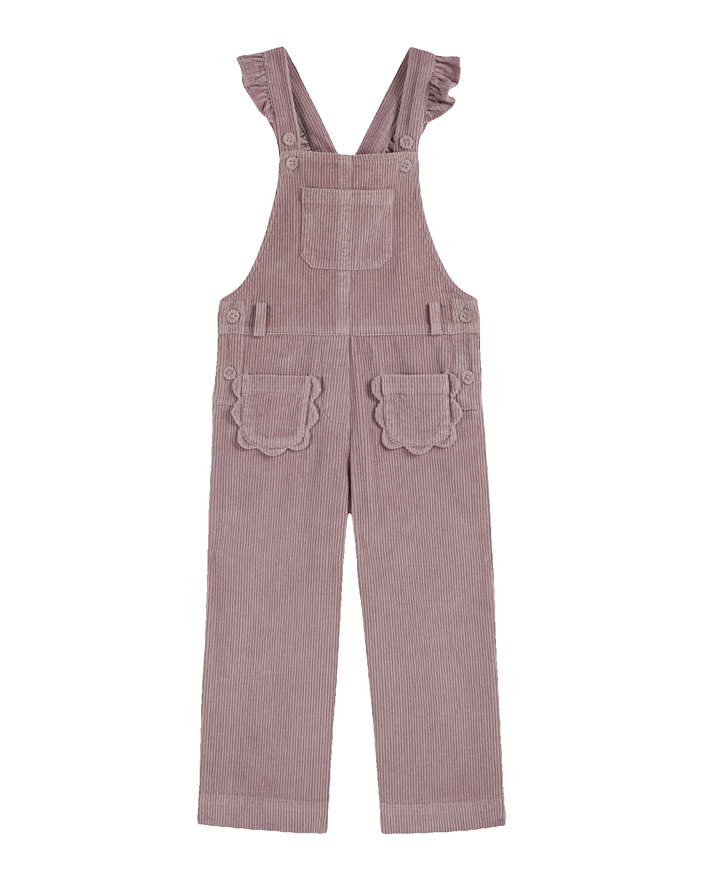 Salopette volantée velours mauve