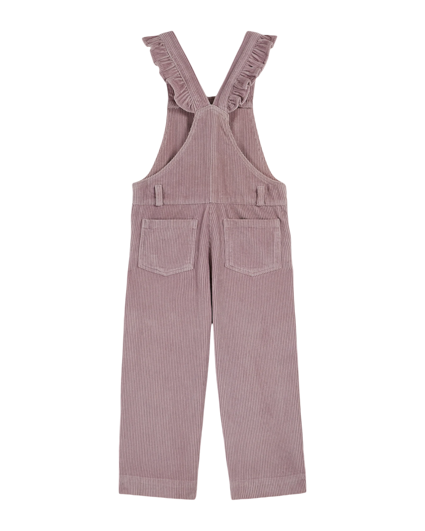 Salopette volantée velours mauve