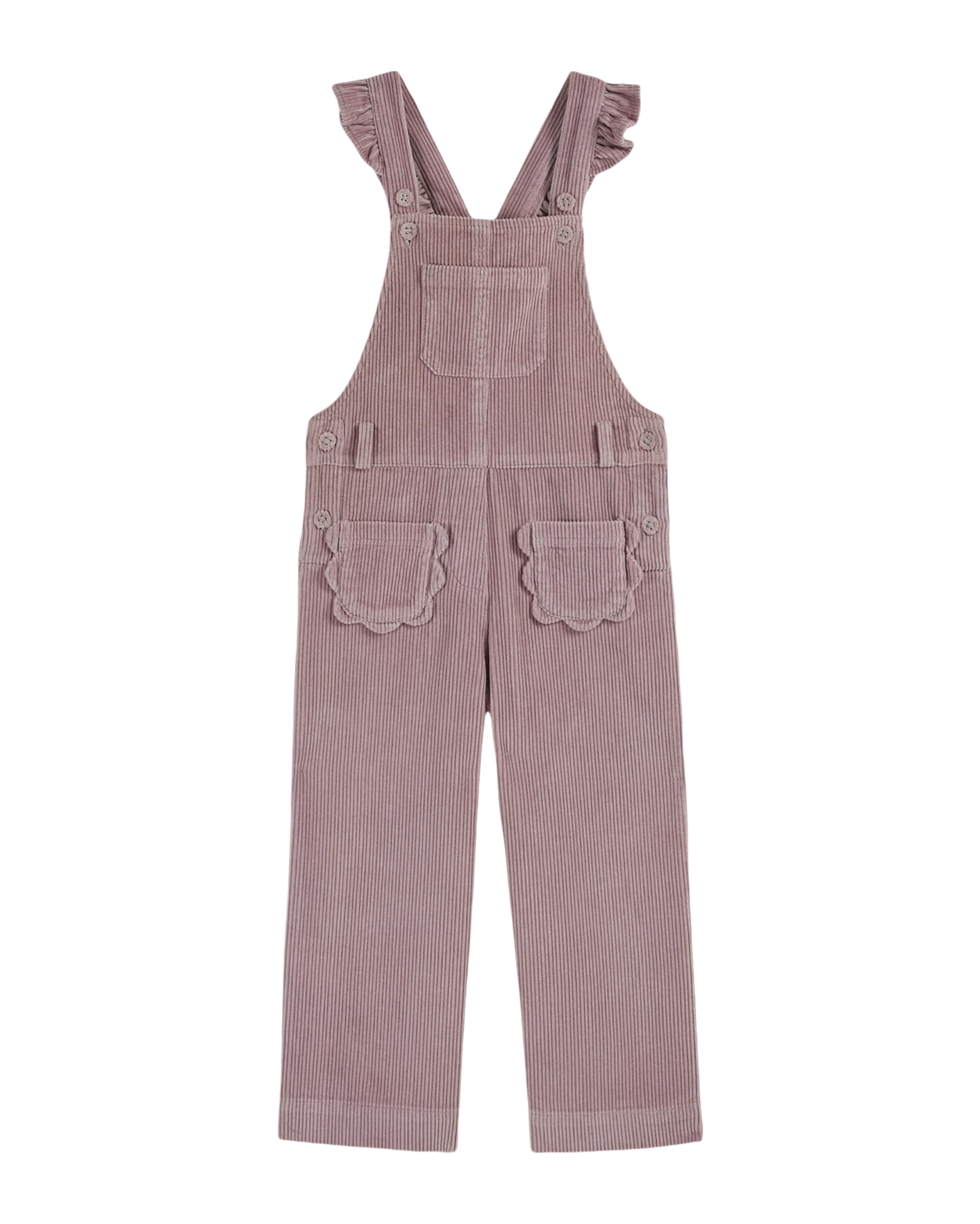 Salopette volantée velours mauve