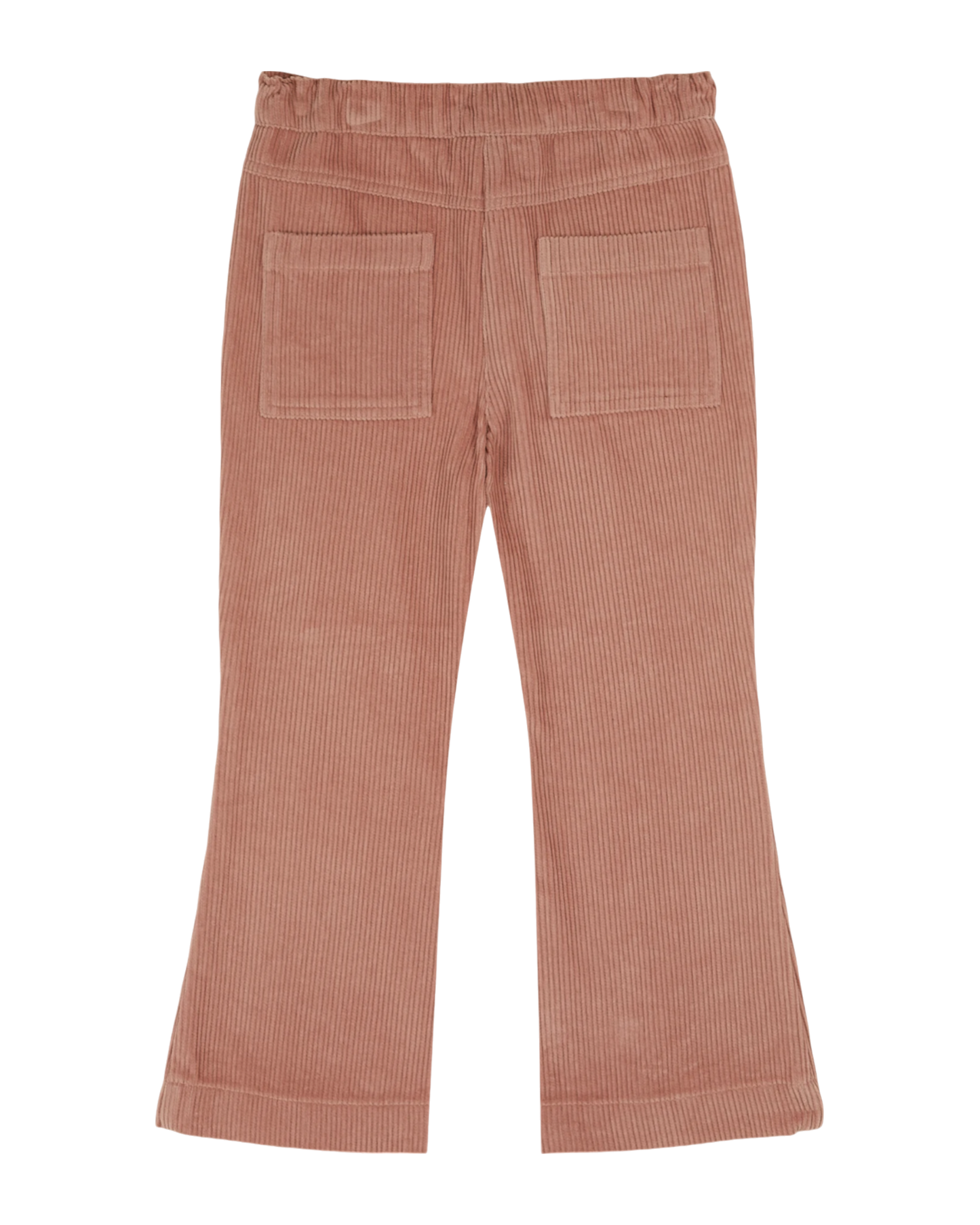 Pantalon évasé velours poudre