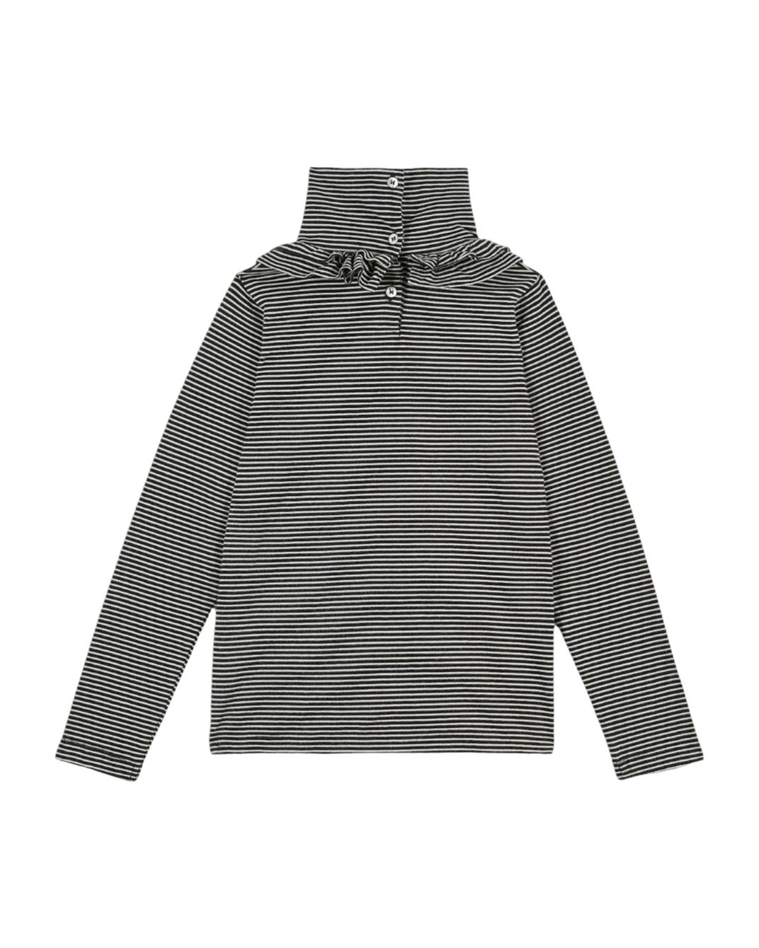 Sous-pull coton bio rayures noir et écru
