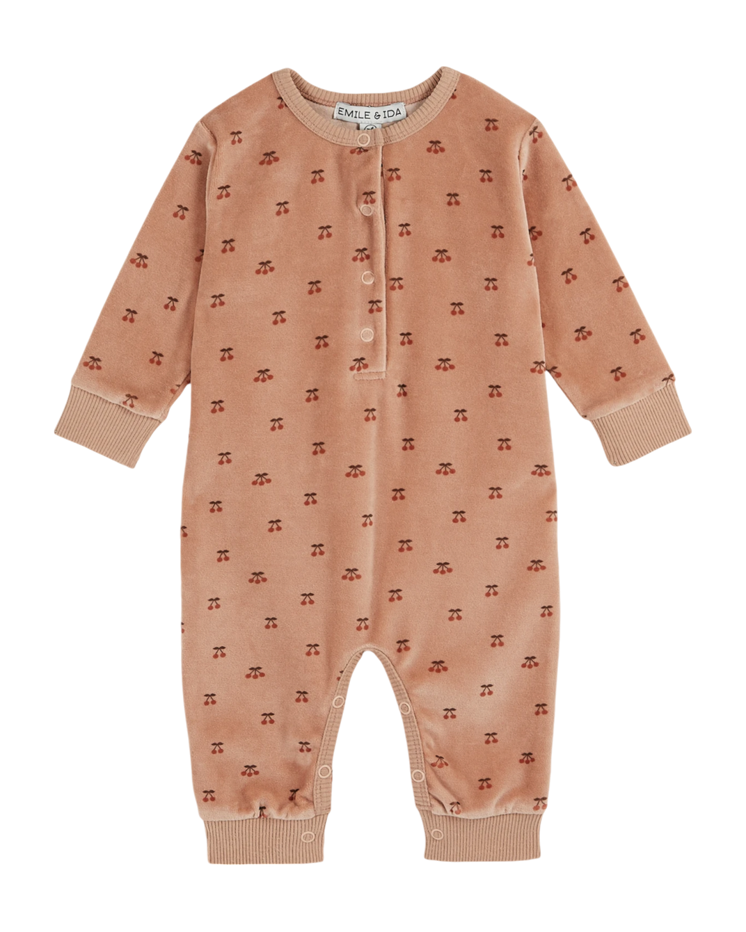 Combinaison velours cerise poudre